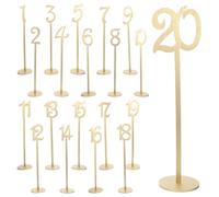 20 Pièces Numéros de Table avec Support, Style Rustique Rétro | Bois à Finition Lisse, Base Autoportante, Identification Claire des Tables pour Mariage et Réception