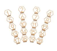 20 Pièces Numéros de Table Mariage Hexagonaux 1 à 20 avec Support | Forme Ajourée Beige, Pose Facile sur Surfaces de Réception, Réutilisables pour Fêtes, Cafés et Organisation des Places