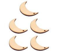 20 Pièces Ornement Suspendu Lune en Bois Vierge, Décor Rustique | Tranche Lune Légère, Surface Lisse, pour Étiquettes Présents, Scrapbooking, Mariage, Noël