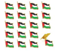 20 Pièces Palestine Pin National Émail Pins Drapeau Palestine Métal Drapeau Palestine Broches de Drapeaux Palestine Badge à épingle pour Femmes Hommes Vêtements Costume Chapeaux Veste Sac à dos