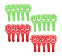 20 Pièces Palettes de Vote Double Face Rouge Vert et Événements | Plastique Léger, Visages Sourire et Tristesse, Impressions Vives, Réutilisable pour Élèves et Enseignants