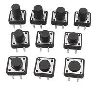 20 pièces panneau momentané Tactile bouton poussoir interrupteur 4Pin 12 * 12mm x 4.3mm/4.5/5/6/6.5/7/8/9/9.5/10/11/12mm(12x12x9mm)