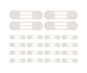 20 Pièces Patch Anti-rides Cou V30, Plastique, Ton Khaki | Adhérence Proche Peau, Usage Quotidien et Activités Régulières, pour Femmes