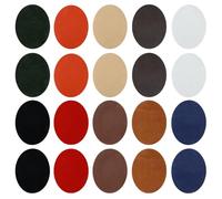 20 Pièces Patches à Repasser, Coude Genou Patchs Applique de Couture Coudière,D'appliques en Tissu Suède pour Renforts de Vêtementst Créative