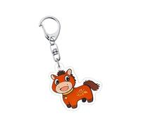20 pièces pendentif cheval acrylique porte-clés porte-clés breloque pour l ' organisation des clés et sacs à porte-clés accessoires porte-clés faits à la main
