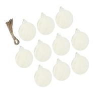 20 Pièces Pendentif de Noël en Bois à Décorer, Boule Créative | Bois Lisse et Poncé, Découpe Laser, Teinte Kaki, pour Emballages Présents, Porche, Lanternes ou Ficelle