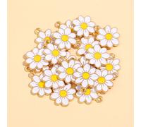 20 pièces Pendentif DIY Métallique Fleur Taille UniqueAlliage de zinc