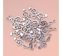 20 pièces Pendentif DIY Métallique Note De Musique Taille UniqueAlliage de zinc