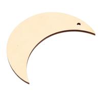 20 Pièces Pendentif en Bois Lune Soi-même, Beige, Suspendu | Design Vierge, Peut être Écrit ou Dessiné, Surface Lisse, Décoration de Sapin de Noël et Maison