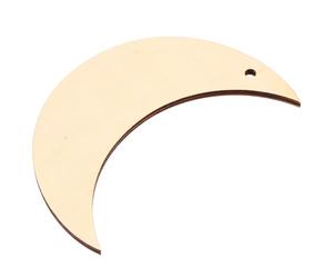 20 Pièces Pendentif en Bois Lune Soi-même, Beige, Suspendu | Design Vierge, Peut être Écrit ou Dessiné, Surface Lisse, Décoration de Sapin de Noël et Maison