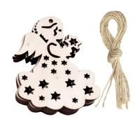 20 Pièces Pendentifs Ange en Bois à Suspendre, Décoration Créative | Forme Ajourée, Cordon Inclus, Surface Polie des Deux Côtés, Teinte Naturelle, Réutilisables pour Sapins, Tables et Fêtes