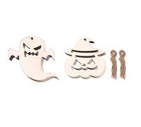 20 Pièces Pendentifs en Bois Suspendus, Décorations DIY | Surface Lisse sur Deux Faces, Teinte Originale, Aspect Rustique, Prêts à Peindre, pour Garçon Fille, Créateurs, Arbres,