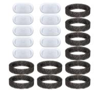 20 Pièces Pet Pet Pet Waterschenser Filtre, Élément De Filtre en Carbone Activé Blanc, Filtre À Anneau Noir, Distributeur d'eau De Chat - Pièces De Rechange Filtrantes.