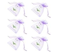 20 Pièces Petit à Cordon à Fleurs, Sachet Lavande Vide Respirant