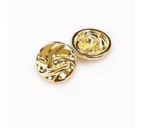 20 pièces, petit bouton de couture 11 mm for vêtements, chemises(Light gold)