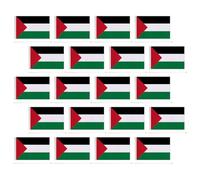20 Pièces Petit Drapeau à Main Palestine 21cm en Polyester, Léger | Parade et Soutien, Facile à Nettoyer Transporter, Format Compact pour Usage Festif