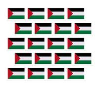 20 Pièces Petit Drapeau National de Palestine, Compact | Décoration de Jardin Réutilisable, pour Tables et Porches, Activités Scolaires et Supporters Sportifs