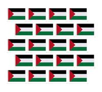 20 Pièces Petit Drapeau Palestine 28cm en Polyester pour Jardin | Décoration Commerciale et Extérieure, Drapeau à Porter, Usage Manuel, Format Compact