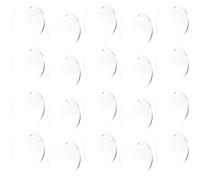 20 Pièces Pièces Vierges Porte-clés Acrylique Rondes Transparentes, 7,5 | Surface Lisse, Trou Prépercé, pour Scrapbooking, Étiquetage D’événements, Paquet et Anneaux