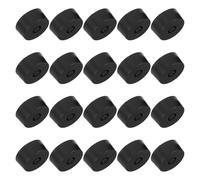 20 Pièces Pieds de Boîtier Anti-vibrations pour Pc, Pe Noir, Lot | Montage par Pression, Trou 8mm, Support Stable, pour Châssis et Enceintes, Usage Gaming