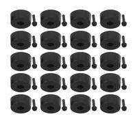 20 Pièces Pieds de Support pour Châssis Pc, Montage 8mm, PE Noir | Installation Push-in, Isolation des Vibrations, du Bruit, pour PC et Serveurs, Noir