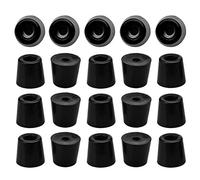 20 pièces pieds en caoutchouc pare-chocs tampon pieds meubles Table armoire jambières antidérapantes avec rondelle en métal, D19x14xH17mm