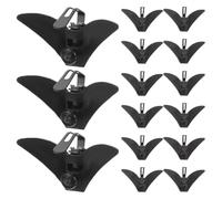 20 Pièces Pince à Cravate en Métal et Plastique Noire Triangle | Design Clip-on Antidérapant, Maintien Discret du Nœud, pour Col de Chemise, Bureau et Entretiens