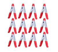 20 Pièces Pince à Fond Rouge en Métal, à Ressort de 4 Pouces | Maintien Rapide pour Toile et Panneau Mousse, Usage Photo, Camping, Atelier Créatif, Format Compact
