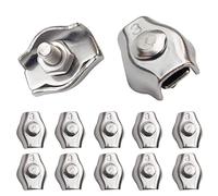 20 Pièces Pince câble métallique Serre-Câble Acier M3 Wire Rope Clips Pour Câble d’Acier 1,5mm-3 mm Serre Cable en Acier Inoxydable Pour Les Chantiers de Construction et Les Navires