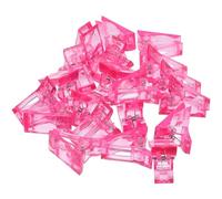 20 Pièces Pince de Fixation pour Extensions D’ongles, ABS Rose | Maintien Sûr des Pointes, Pose Plus Rapide, pour Gels Poly et Usage Maison, Simple à Manipuler