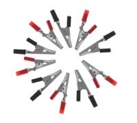 20 Pièces Pince de Test Crocodile Rouge, Mini | Double Extrémité, Ouverture Facile, Prise Ferme, pour Essais Électriques en Laboratoire, Lot Pratique