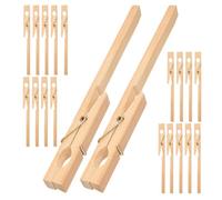 20 Pièces Pince Fixe pour Tube à Essai en Bambou, Fer | Tubes Coniques Verre, Isolation Thermique, Résiste aux Hautes Températures, Classes de Chimie