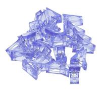 20 Pièces Pince Ongle Bleue en ABS pour Fixation Régulière | Outil Réutilisable pour Ongles, Usage Maison et DIY, Adapté aux Formes et Gels Poly