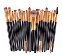 20 Pièces Pinceaux À Maquillage Pour Les Yeux Set Fard À Paupières Brosse Fond De Teint Poudre Eyeshadading D'eyeliner De Lèvre De Sourcil De Brosse Cosmétique Outil