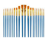 20 Pièces Pinceaux Peinture, Nylon Pinceaux Acrylique, 10 Tailles différentes, Artiste Set, pour Acrylique, Peinture à l'huile, Aquarelle et Gouache