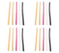 20 Pièces Pinces à Reliure Plastique 30 Anneaux Métal Tri Couleur | Système Détachable Anneaux Réglables, pour Cahiers et Carnets, Usage Bureau ou Maison