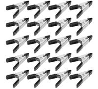 20 Pièces Pinces à Ressort Noires pour Bricolage et Menuiserie, 2 | PVC et Acier au Carbone, Maintien Sûr sans Marquer, Rangement Facile, Usage Fond Photo et Atelier