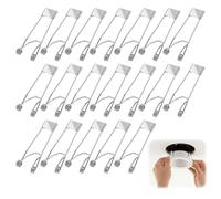 20 Pièces Pinces à Ressort pour Plafonnier, 60x20 mm Spot Encastré Clips à Ressort Diode émettrice Encastré éclairage Accessoires pour Lampes de Plafond, Downlights, Spots, Luminaires LED