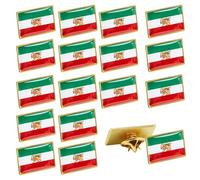 20 Pièces Pins Drapeau Iran avec Lion Métal Perse Pin's Drapeau Iranien Broches de Drapeaux Iran Badge à épingle Pin pour Vêtements Costume Chapeaux Écharpe Sac à dos Veste Femmes Hommes Souvenirs