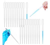 20 Pièces Pipette,3ML Pipette Plastique,Pipette Graduée,Pipette de Transfert en Plastique,Pipette Cuisine,Transparent,pour Transfert D'huiles Essentielles,Parfums,Liquides Divers (3 ml)