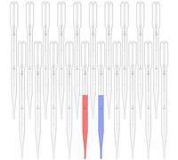 20 Pièces Pipette,Pipette Plastique,Pipette Graduée,Pipette de Transfert en Plastique,Compte-gouttes 2ml,Transparent,pour Transfert D'huiles Essentielles,Parfums,Liquides Divers (2ml)