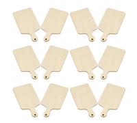 20 Pièces Planche à Découper en Bois Brut Mini pour Loisirs Créatifs | Blancs à Peindre, Surface Lisse Naturelle, Poignée Intégrée, pour Garçon Fille, Étudiants et Ateliers