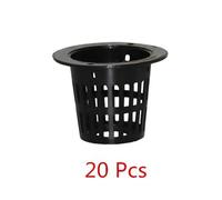 20 Pièces Plante Pépinière Maille Tasse Pots Cultiver Pot Éponge Net Colonisation Planteur De Légumes Culture Panier Support Hydroponique Sans Sol.Black