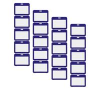 20 Pièces Plastique Rigide Porte-carte d'Identité Horizontal Bleu | Coque Résistante aux Rayures, Fenêtre Lisse, Accès Rapide, Format pour Badges, Cartes Professionnelles, Bancaires et Contrôle