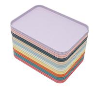 20 pièces Plateau de service en plastique pour fast-food, plateau de cafétéria, plateau pour le petit-déjeuner, plateau de cantine, réutilisable, pour les cantines, cafétérias, cuisines, hôtels