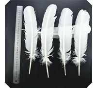 20 pièces plumes de faisan coq blanc plume bricolage autruche/dinde/poulet Pluma attrape-rêves accessoires de couture décor mariage-25-30CM plumes