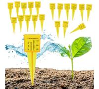 20 Pièces Pluviometre Exterieur Jardin avec Échelle, Pluviomètres Résistant aux Intempéries, Pluviomètre pour Le Jardin, Mesurer la Quantité de Pluie, pour Jardin, Cour, Extérieure (Jaune)
