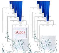 20 pièces Pochette Badge,Pochette Pass Sanitaire,Badge Transparent Plastique,Porte-Badges avec Sangle de Cou, 12 x 8 cmProtege Passeport, Porte-badge Transparent pour Badges, étiquettes, Cartes