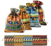 20 Pièces Pochette Cadeau Tissu 10 X 14 cm,Sacs en Tissu Petits,SACHET COTILLONS - BOITE A COTILLON,Livraison aléatoire