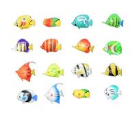 20 Pièces Poissons Artificiels Ornement Aquarium Décor Flottant Imitation Sculptures Réalistes Matière PP Mouvement Naturel pour Aquarium Bassin